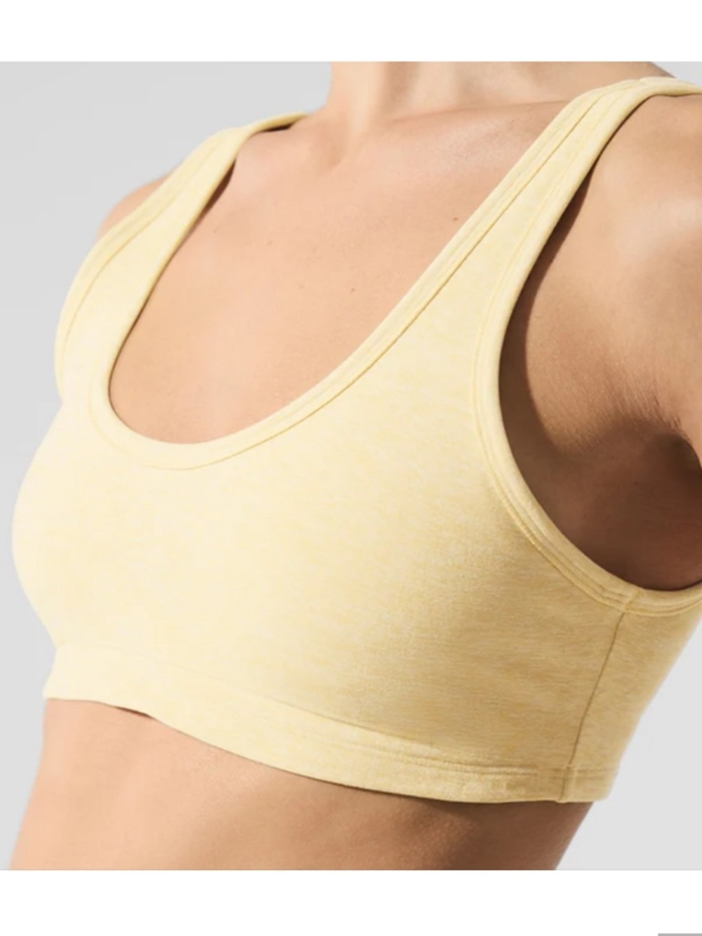 ALO Yoga Alosoft Center Stage Bra Warm Butter Yellow S - Picture 2 of 6